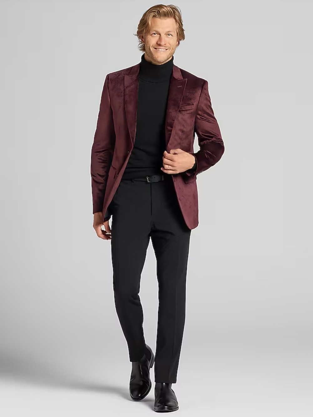 Egara - Skinny Fit Velvet Dinner Jacket
